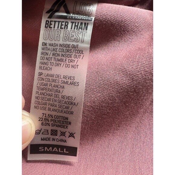 Alphalete Woman’s ELMTS Half Sleeve Crop Hoodie - Mauve , Size Small - Picture 7 of 8